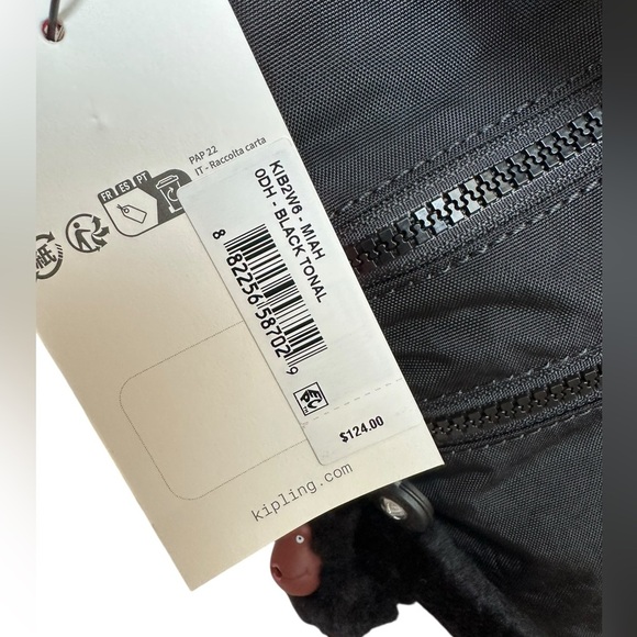 Kipling Black Miah Crossbody Bag Tote - Picture 6 of 9